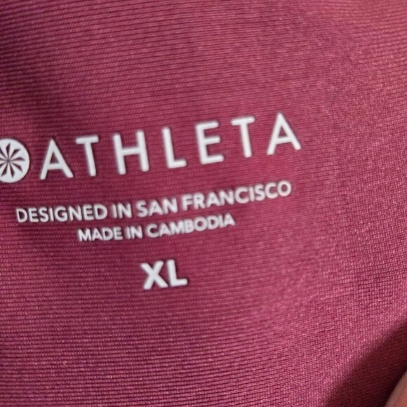 Athleta D-DD Scoop Printed Bikini Top Tahiti Vintage Plum Size XL - Picture 6 of 6